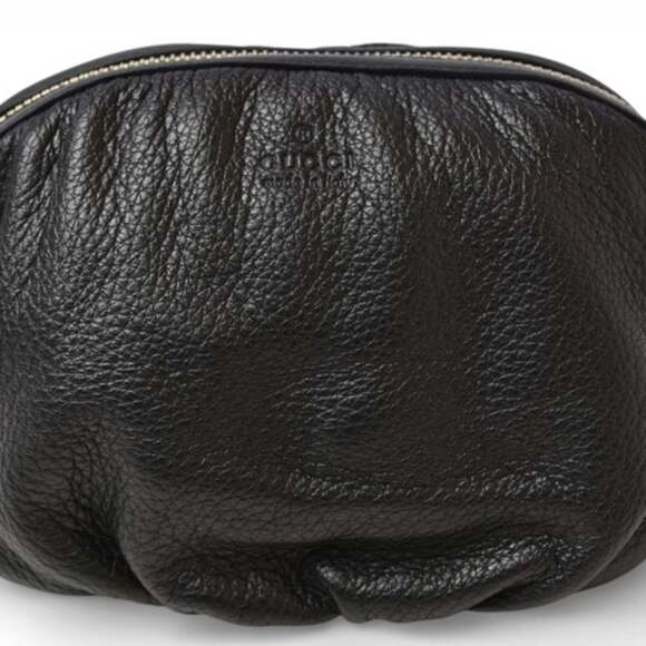 Gucci Pouch GUCCI Bamboo Leather Black 246175